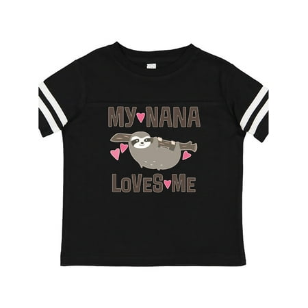 

Inktastic My Nana Loves Me Sloth Gift Toddler Toddler Girl T-Shirt