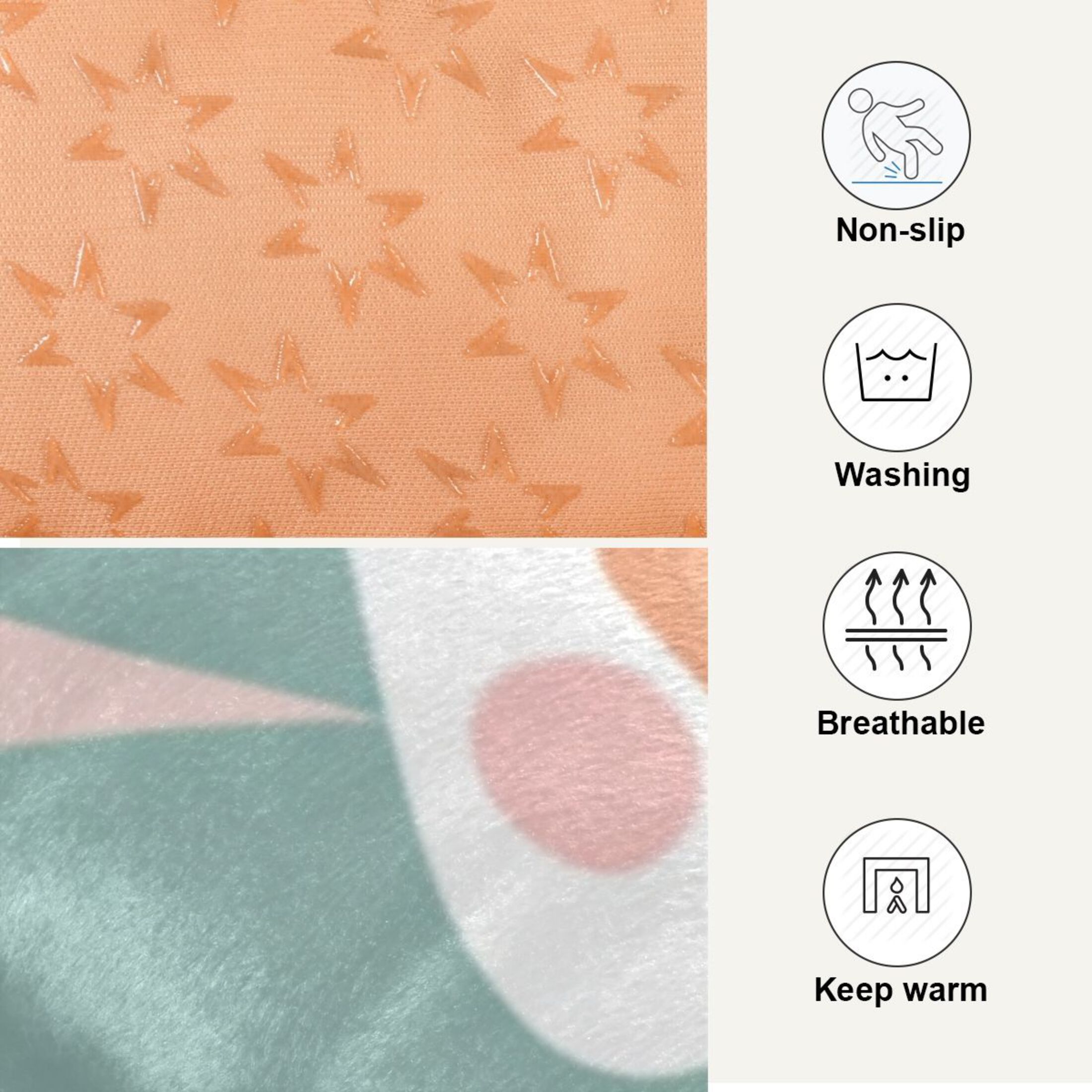 Cozy Mat Pet Bed Indoor Outdoor Warm Soft For Cat Dog Puppy(S/M) Santa Claus Face