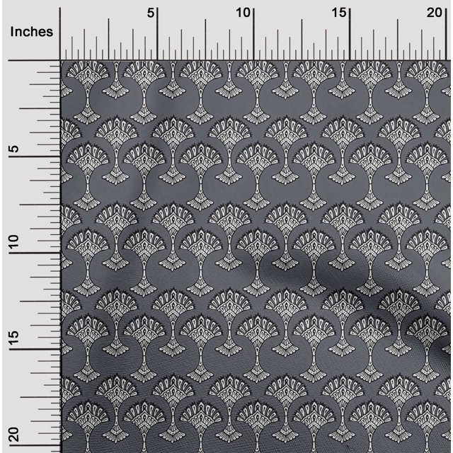 oneOone Georgette Viscose Fabric Floral Block Print Fabric By The Yard 42 Inch Wide