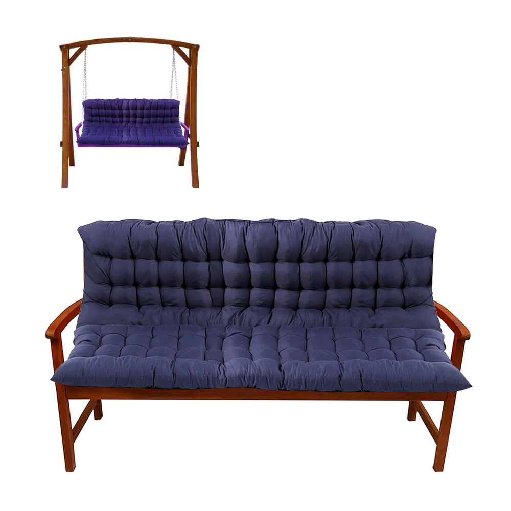 Willstar Garden Bench Pad Cushion 2 Seater Backrest Natural Outdoor