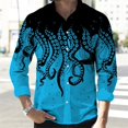 thumbnail image 4 of Camisa de hombre de 11 colores, otoño e invierno 2024, ropa de gran tamaño, camisa de manga larga con estampado 3D de pulpo, blusas casuales holgadas de moda, 4 of 5