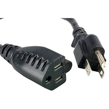 North America Power Cord cablelera north american power cord extension, nema 5-15p to nema 5-15r, 10', 16 awg, 13a, 125v (zwacpqa3-10) ()