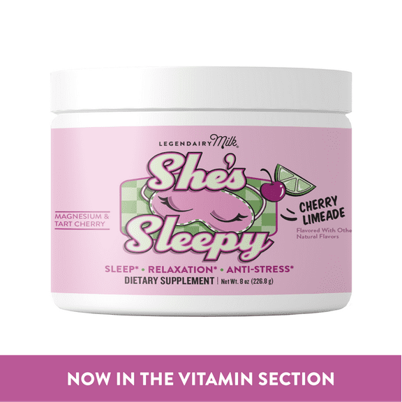 Legendairy Milk She's Sleepy Nightly Sleep Aid Drink Mix, Cherry Limeade, 8 oz