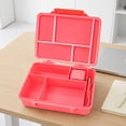 thumbnail image 3 of Bento Box Adult Lunch Box, 5-Compartment Leak-Proof Meal Prep Container for Work Travel Red, 3 of 6