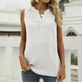 thumbnail image 2 of ZyeKqe Womens V Neck Tank Tops Business Casual Blouses Summer Sleeveless Top Dotted Work Shirts, 2 of 9