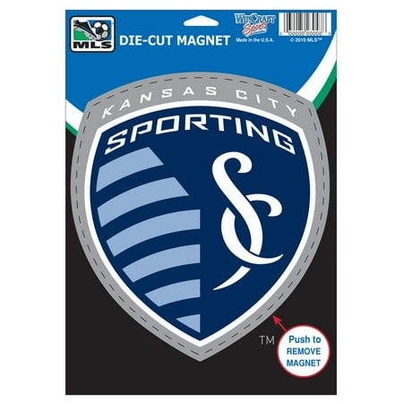 Sporting KC Official MLS 6 inch x 9 inch Car Magnet by WinCraft