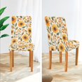 thumbnail image 3 of Yayeee 2 Pack Dining Chair Covers Stretch Parson Chairs Slipcovers Seat Protector, Watercolor Sunflowers, 3 of 6