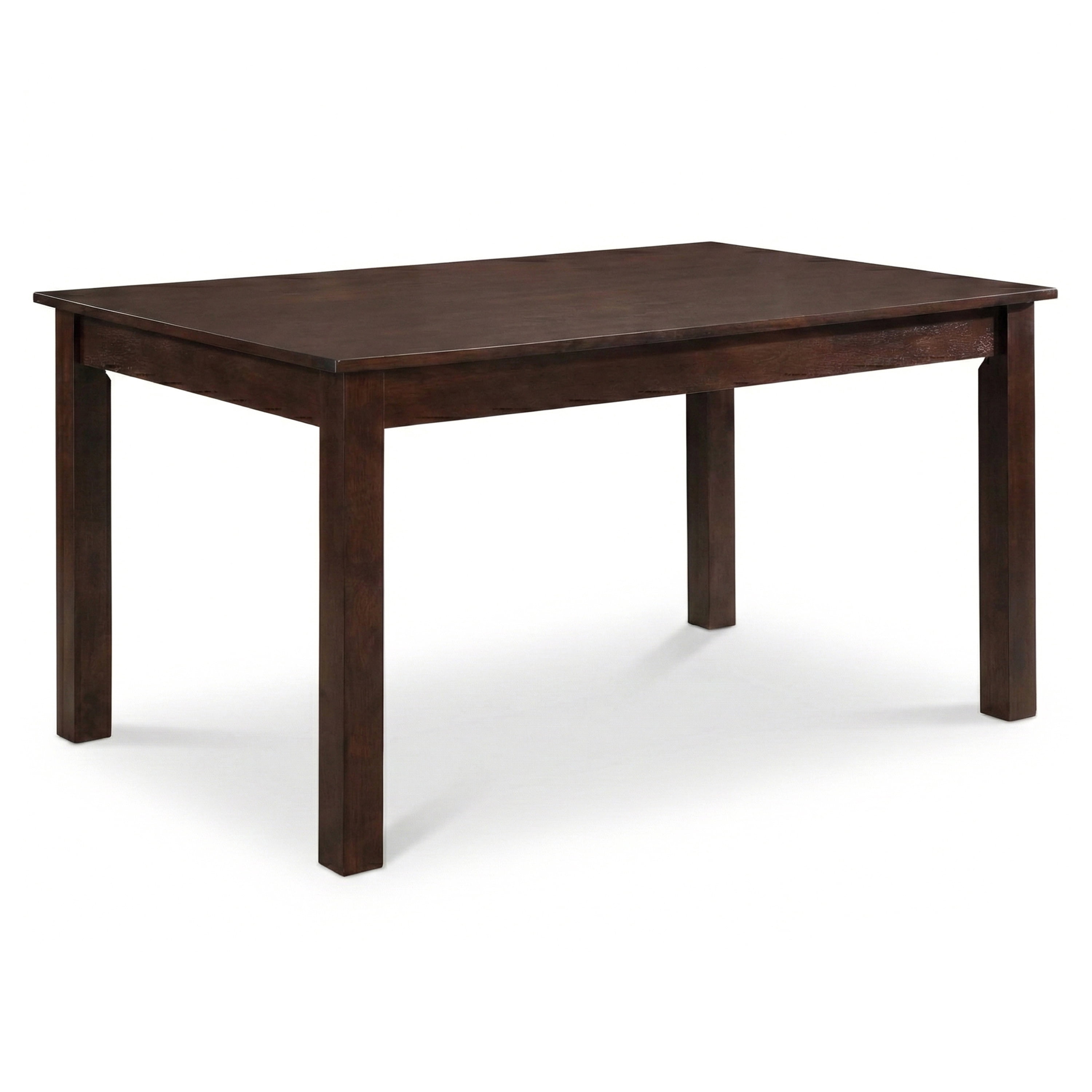 Furniture of America Winnia Modern Solid Wood 55" Rectangle Dining Table, Brown Cherry