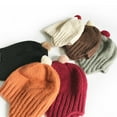 thumbnail image 4 of Cheers.US Winter Hat Earflap Knitted Beanie for Kids Warm Thicken Hat Hat Knitted Solid Color Autumn Winter Plush Ball Ear Flap Kids Hat, 4 of 8