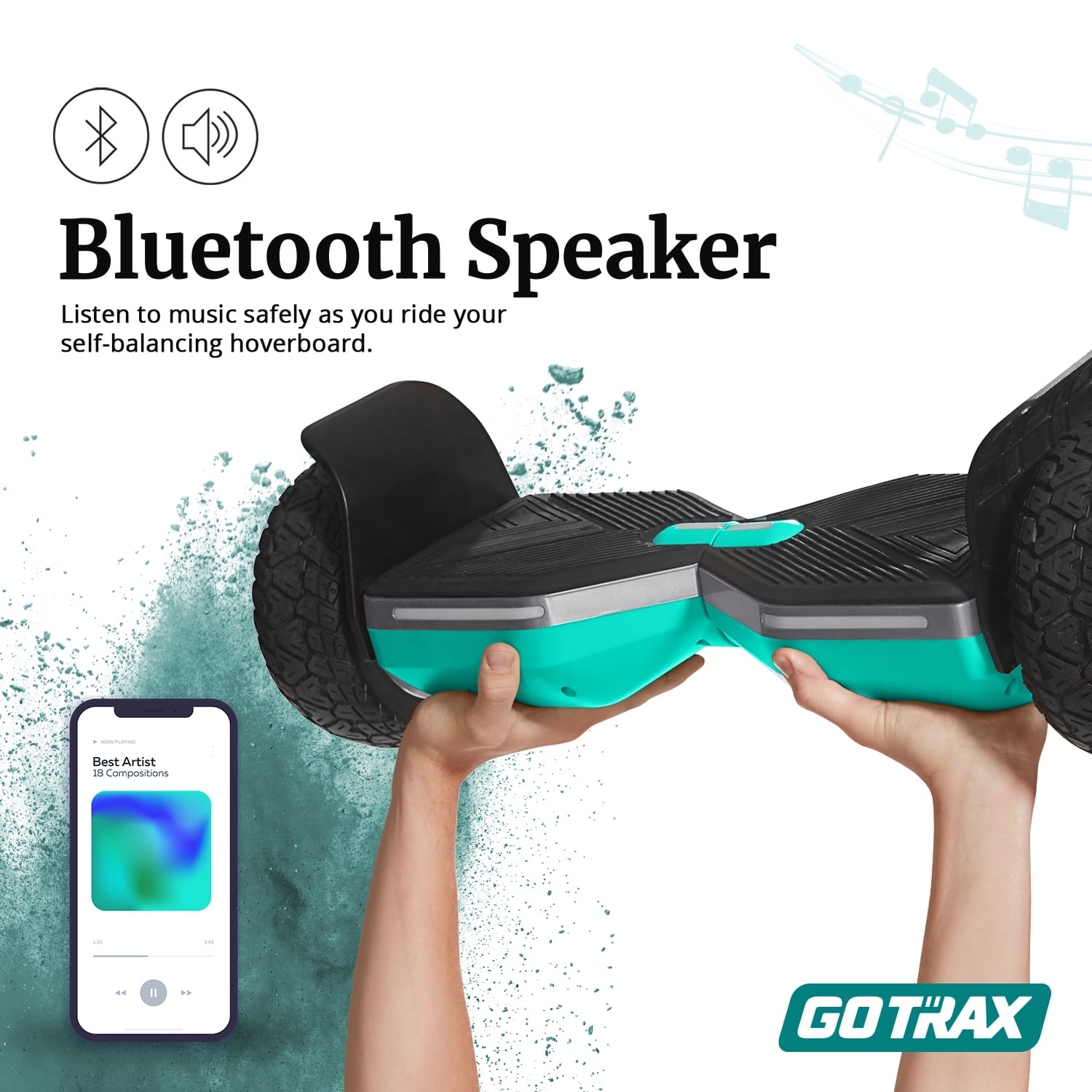 GOTRAX SRX PRO 8.5" Bluetooth Hoverboard - UL 2272 Certified Off Road Hover Board