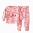 thumbnail image 5 of TOWED22 Toddler Baby Boy Fall Clothes Long Sleeve Crewneck Sweatshirt Top Casual Pants Set Cute Infant Winter Outfits Size:6-12 M,Color:Pink, 5 of 5