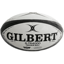 Gilbert Black G-TR4000 Training Rugby Ball, (Size 5)