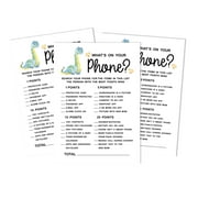 Inkdotpot 50What'sIn Your PhoneBaby Shower GameCards Dinosaur Jungle Animals Activity CardsPartyIdea Baby Shower Party Supply