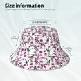 thumbnail image 4 of Vsdgher Orchids Flowers Print Bucket Hat for Men&Women Bucket Hat Reversible Summer Double-Side-Wear Travel Gardening, Beach, Camping, Hiking, Fishing Cap, 4 of 5