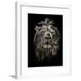 thumbnail image 1 of Graphic Black and White Lion Portrait on Black, Animals Framed Art Print Wall Art by mark higgins Sold by Art.Com, 1 of 5