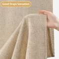 thumbnail image 3 of Cortina de ducha Awellife de lino beige de 90 x 180 cm para baño, 3 of 5