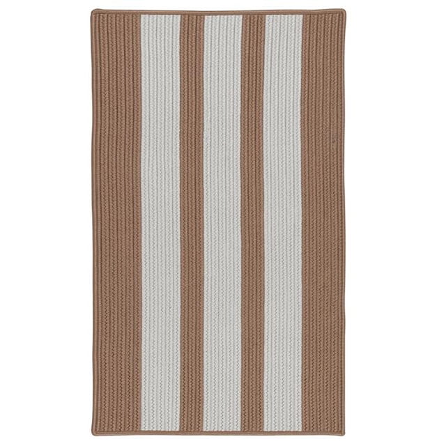 Colonial Mills Rug EV47R096X120S Everglades Vertical Stripe Braided Area Rug Mocha - 8 x 10 ft.