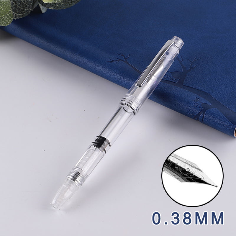 Piston Transparent High Quality Fountain Ink Pen Stationary Supplies Gift Crafts