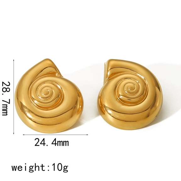 18K Karat Gold Plated Earrings for Womens Conch Pearl Earrings Jewelry for Her Birthday Gifts