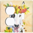 thumbnail image 4 of Metal Light Switch Plate Cover Cute Bull Terrier Flower Crown Beige DOG021, 4 of 13