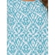 thumbnail image 5 of Vestido de verano sin mangas bohemio de estampado ikat para mujer, vestido midi casual para el Día de la Madre con bolsillos, azul y verde, talla L, 5 of 6