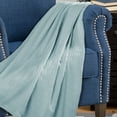 thumbnail image 4 of BNM Diamond Cotton Blanket, California King, Aqua Blue, 4 of 5
