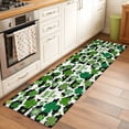 thumbnail image 2 of Runner Rugs 2x6 Ft, St. Patrick's Day Non Slip Area Rugs for Kitchen Bedroom Entryway, Green Shamrock Leaves Black Cloud Spring Washable Carpet Runner Rug Floor Mats for Bedroom Home Decor, 2 of 8