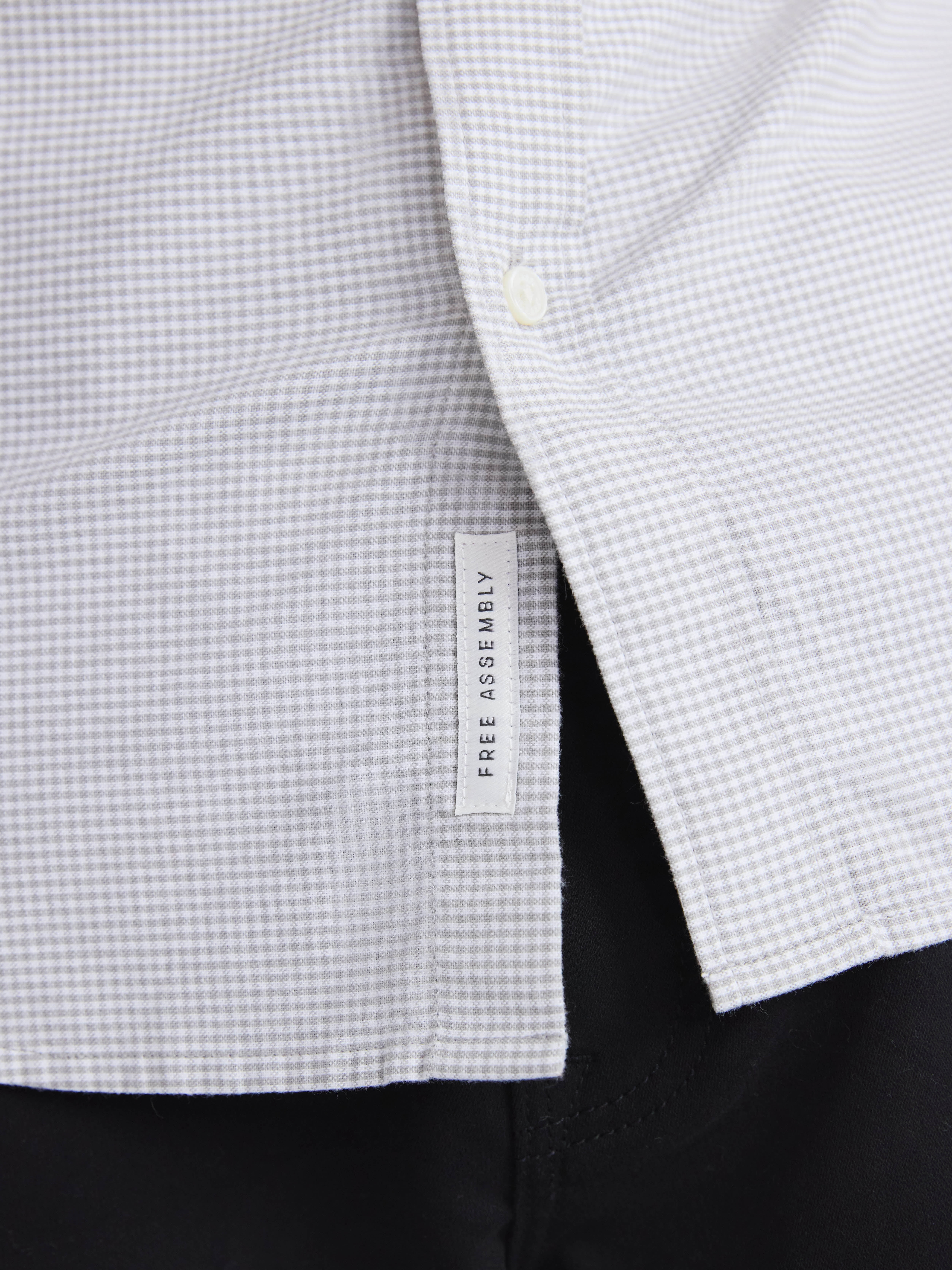 Free Assembly Men's Cotton Button Down Oxford Shirt with Long Sleeves, Sizes XS-3XL