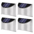 thumbnail image 4 of 4Pcs Set Stainless Steel Solar Power LED Wall Light LightControl for Garden Yard Lighting, 4 of 6