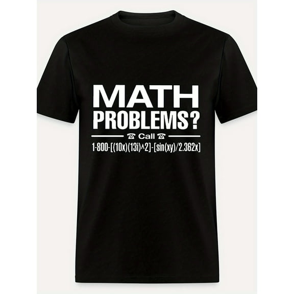 math problems call number student math-6303 funny Men’s Short Sleeve Graphic T-shirt Collection  black