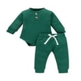 thumbnail image 1 of EIMELI Toddler Baby Boy Girl Fall Clothes Romper Tops Pants Set Outfit, 1 of 6