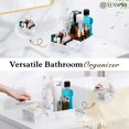 thumbnail image 4 of Organizador de mostrador de baño Luxspire Marble con tapa, 6 ranuras, 4 of 7