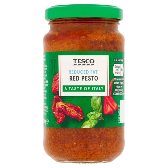 Tesco Reduced Fat Red Pesto 190G, Imported from Britain