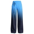 thumbnail image 2 of Women's Wide Leg Pants Baggy Lounge Yoga Loose Running Workout Side Drawstring Joggers with Pockets, 2 of 6