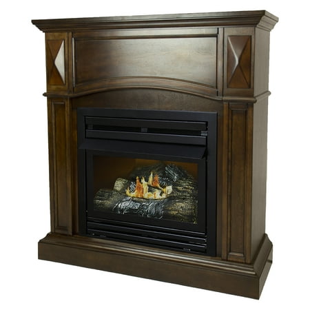 Pleasant Hearth 36 in. Liquid Propane Compact Cherry Vent Free Fireplace System 20,000