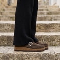 thumbnail image 6 of Cushionaire Hobby Genuine Leather Cork Footbed Clogs for Women - Suede Casual Shoes with Cushioned Comfort, Arch Support, Buckle Strap | Slip-On Mules, 6 of 32