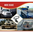 thumbnail image 5 of 4 Pack 6-5/16" (W) x 4-3/4" (D) Black Galvanized Steel Trailer Folding Step - Fold Down Utility Bed Body Safety 440 LBS Reliable Grab Handle or Step for Trailer RV Bus Camper, 5 of 8