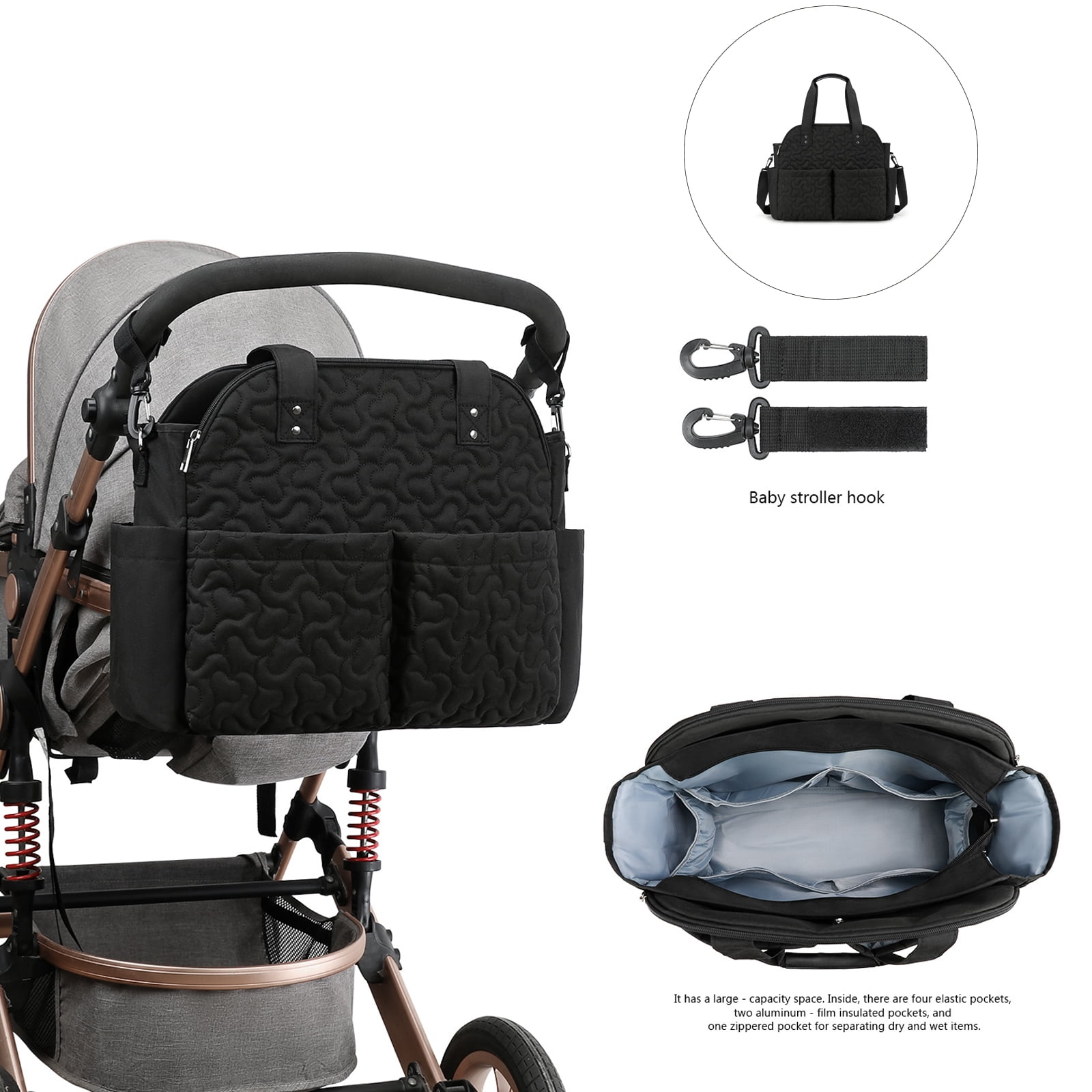 Essential Travel Gear for Parents High Capacity Water Resistant Diaper Storage Bag Comfortable Ergonomic Carrying Bag