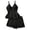H25 Black, variant on Likimi Pajamas For Women Set V Neck Solid Color Sleeveless Pjs Tops With Shorts Loose Fit Fashionable Sleepwear Black Size L