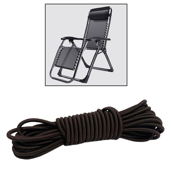 4 Pieces Replacement Garden Reclining Cords for Patio Folding Chair Repair Accessories, 86 Inch, 53 Inch Brown