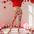 thumbnail image 4 of Erwazi Women's Valentines Day Print Tight Yoga Pants Sports Fitness Casual Fitting Leggings, 4 of 9