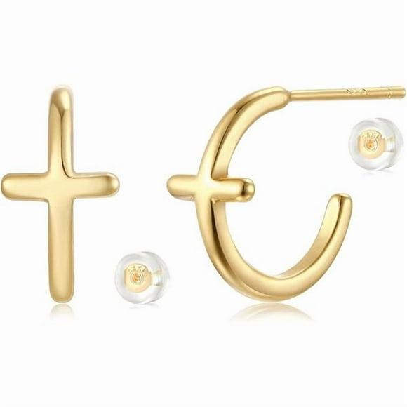 ccwmincc Women Hoop Earrings Gold 14K Gold Filled Small Simple Handmade Hypoallergenic Everyday Illusion Jewelry