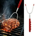 thumbnail image 3 of Fiudx Tenedor de Barbacoa de Acero Inoxidable, Palo Telescópico para Barbacoa con Mango de Madera, Brocheta En Forma de U, Diseño Portátil, Resistente Al Calor, Herramienta para Asar Malvaviscos, Ide, 3 of 5