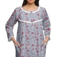 thumbnail image 5 of Moomaya Cotton Printed Button Down Nightdress For Women Nursing Night Gown, 5 of 6