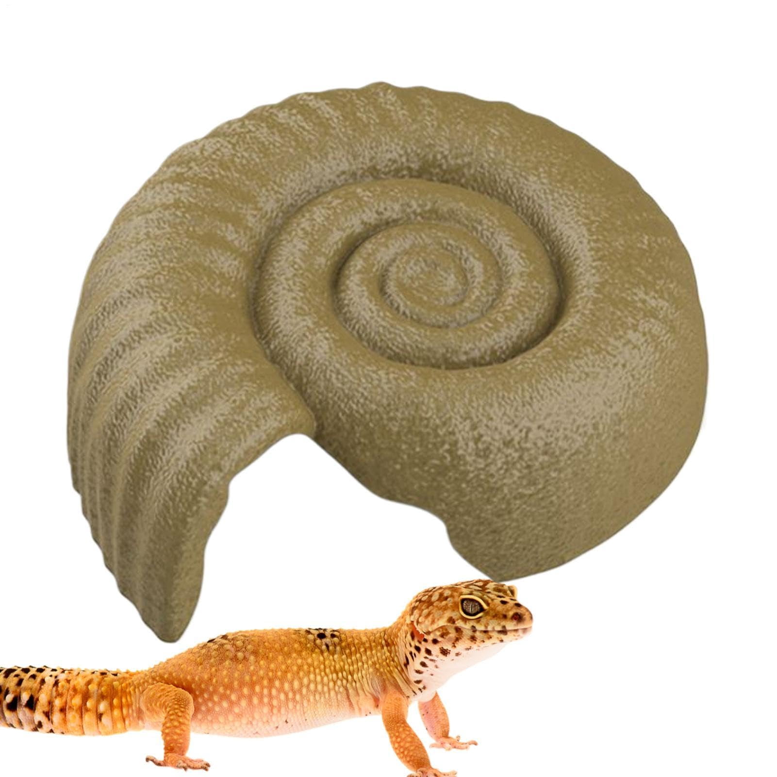 Reptile Spiral Shell Shelter House Pet Multi Scene Plastic Landscaping Tank Accessories Decor for Snake Turtle Lizard Cave Sheltering(lxf)