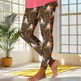 thumbnail image 5 of Costeam Womens Halloween Ghost Floral Print Leggings High Stretch Workout Yoga Pants Soft Casual Full Length Trousers Elastic Waist Slim Fit Athletic Daily Wear Base Long Pants, 5 of 5