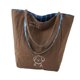 thumbnail image 4 of Bolso tote para mujer, reutilizable, informal, ligero, ideal para la playa, picnics y compras. Marrón, 4 of 9