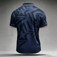 thumbnail image 5 of Soccer Cup 2026 Jersey USA Soccer for Men with Wavy Red White Blue Stripes and Polo Collar Short Sleeves Featuring Breathable Fabric for Game Day Parties Tailgating Events Navy S, 5 of 5