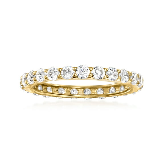 Ross-Simons 1.25 ct. t.w. CZ Eternity Band in 14kt Yellow Gold, Women's, Adult