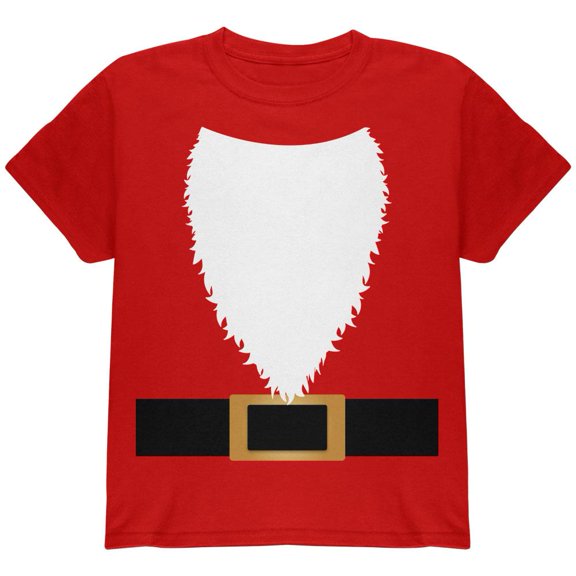 Halloween Santa Claus Costume Youth T Shirt Red Youth X-SM